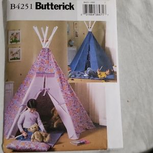Butterick b4251 kids play teepee and mat pattern